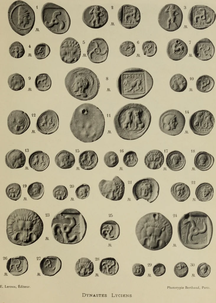 An illustration from Traite des monnaies grecques et romaines;, 1901, leaf 44
