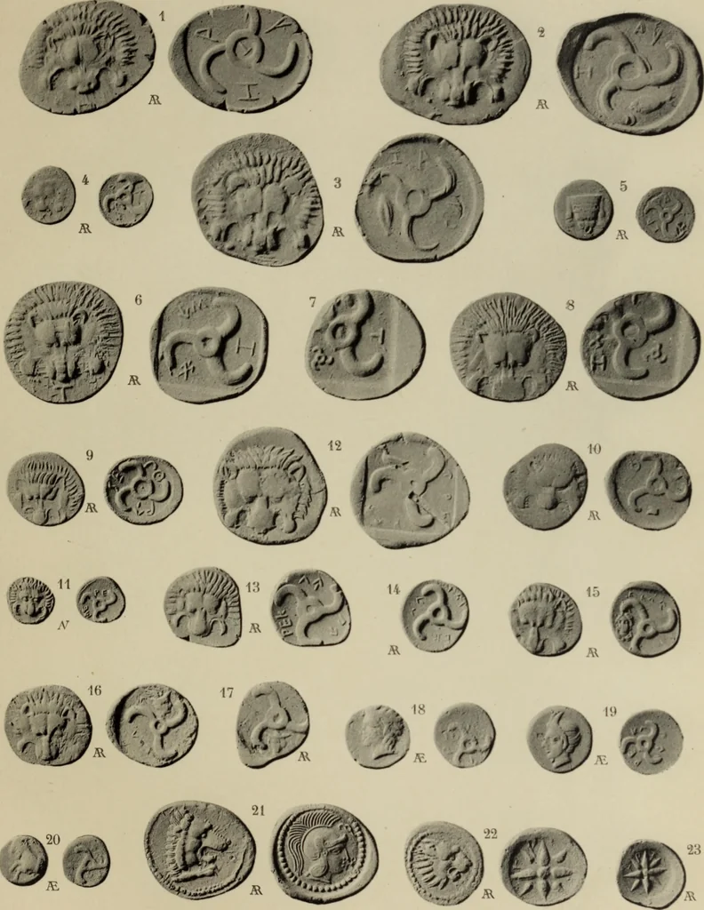 An illustration from Traite des monnaies grecques et romaines;, 1901, leaf 48