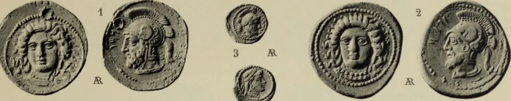 An illustration from Traite des monnaies grecques et romaines;, 1901, leaf 58