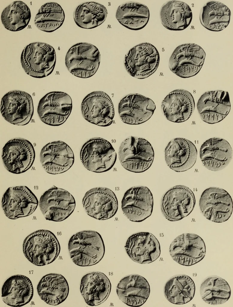An illustration from Traite des monnaies grecques et romaines;, 1901, leaf 60