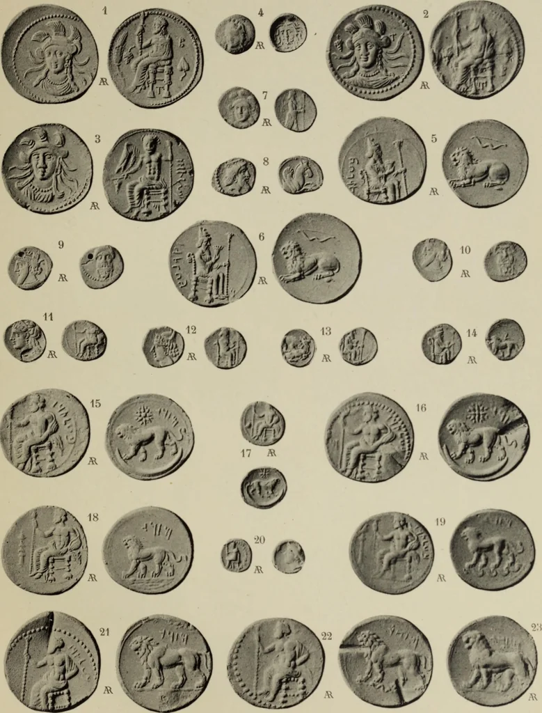 An illustration from Traite des monnaies grecques et romaines;, 1901, leaf 68