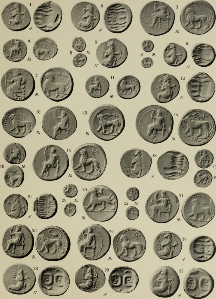 An illustration from Traite des monnaies grecques et romaines;, 1901, leaf 70