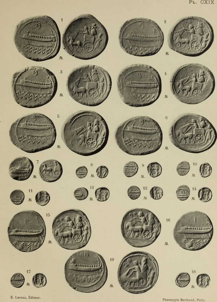 An illustration from Traite des monnaies grecques et romaines;, 1901, leaf 78