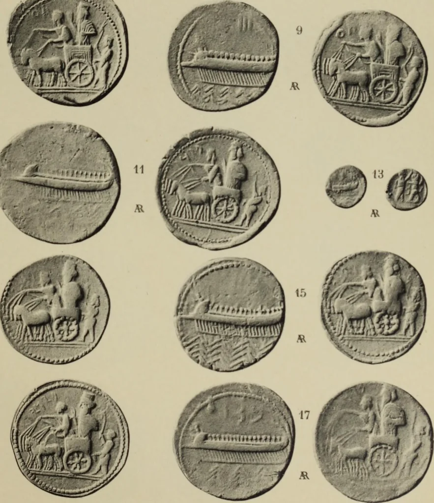 An illustration from Traite des monnaies grecques et romaines;, 1901, leaf 80