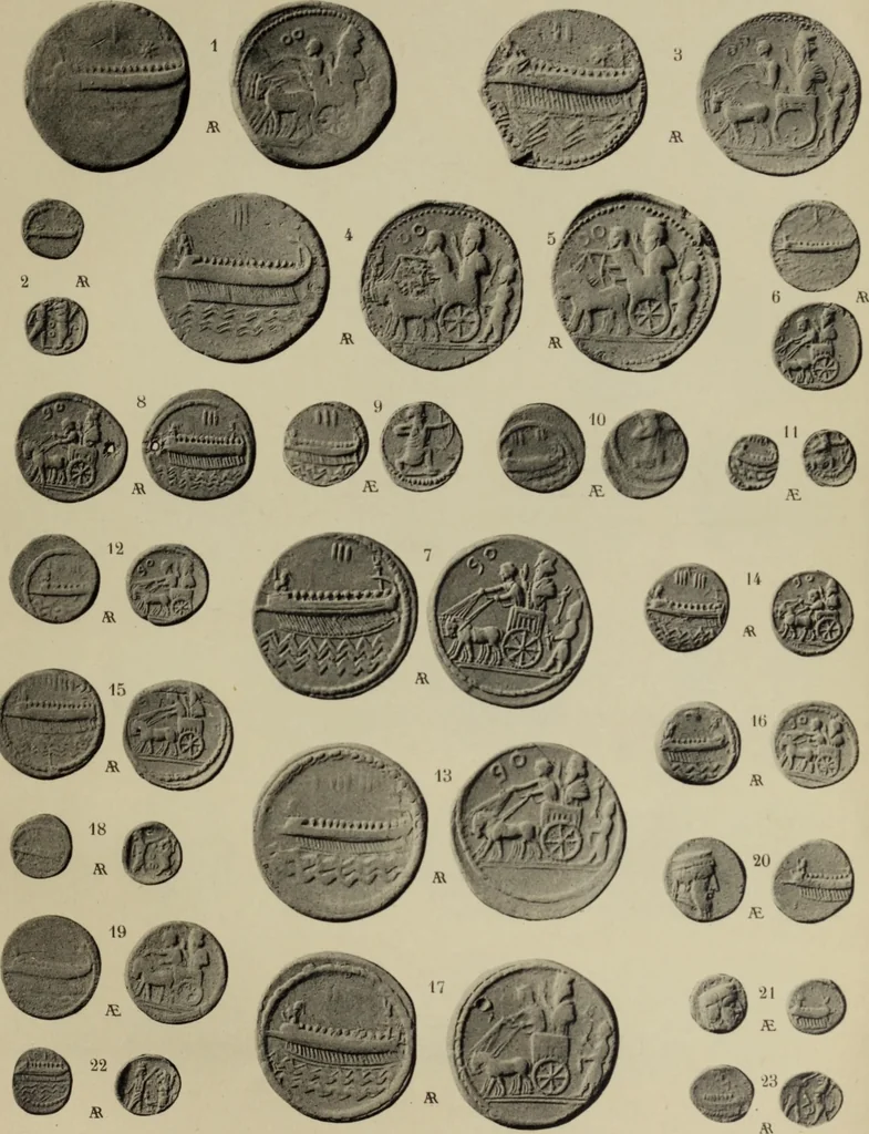 An illustration from Traite des monnaies grecques et romaines;, 1901, leaf 82