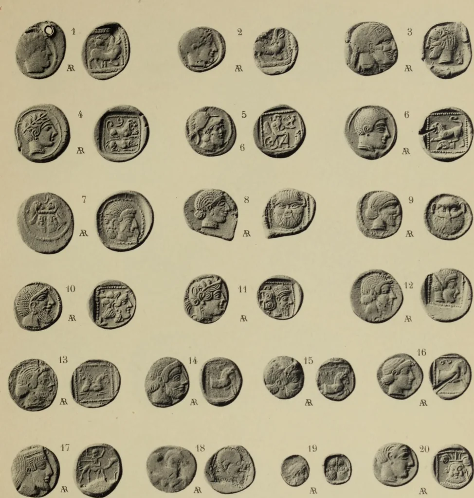 An illustration from Traite des monnaies grecques et romaines;, 1901, leaf 88