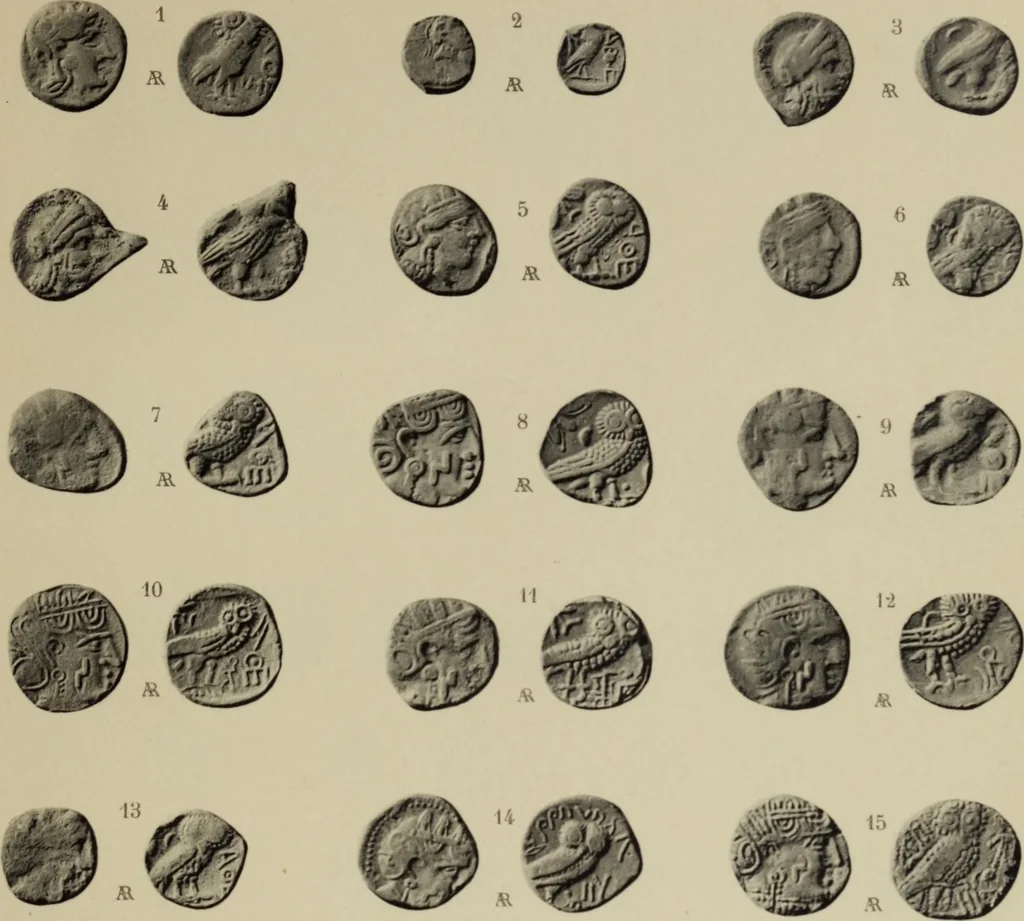 An illustration from Traite des monnaies grecques et romaines;, 1901, leaf 92