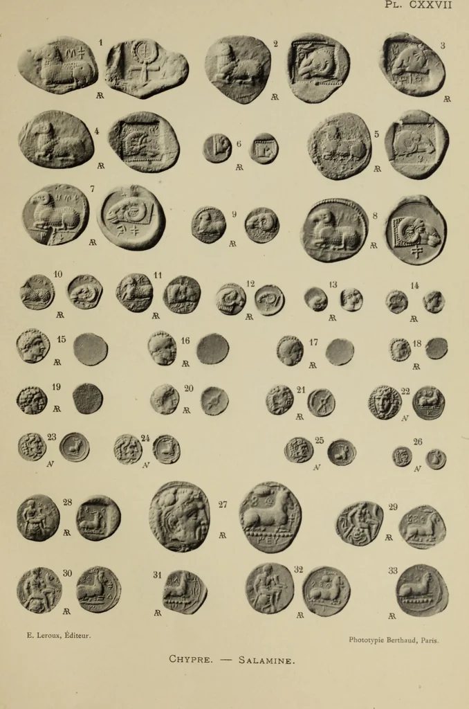 An illustration from Traite des monnaies grecques et romaines;, 1901, leaf 94