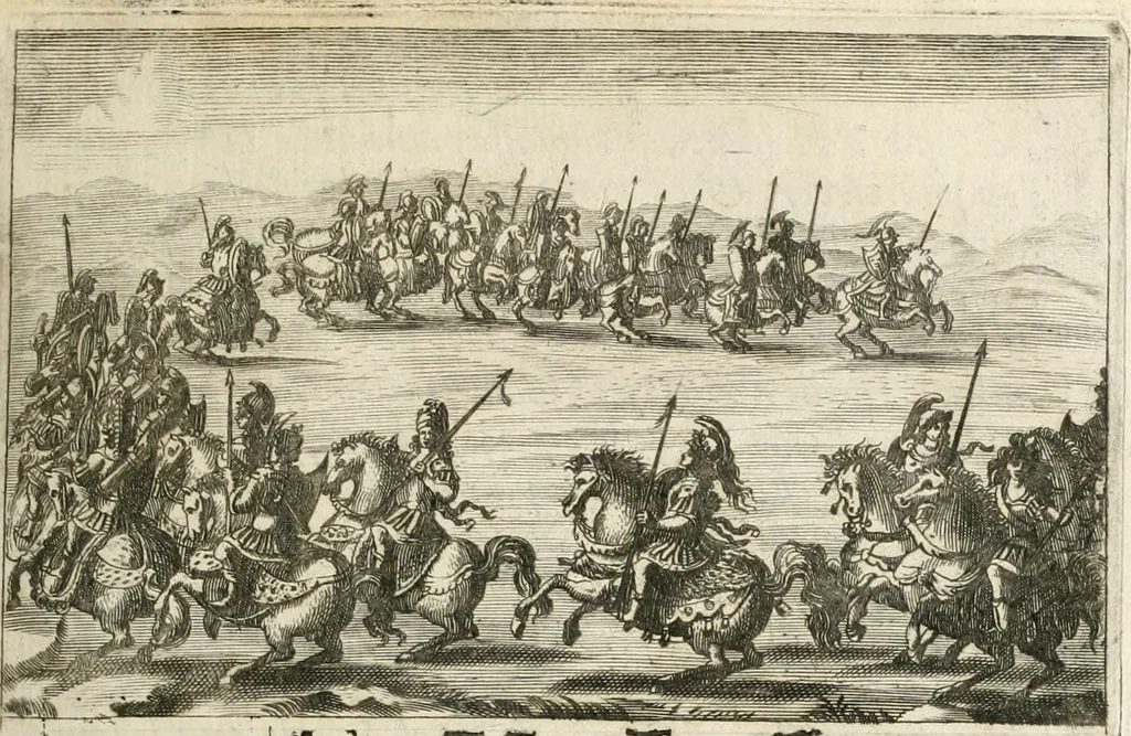 An illustration from Traité des tournois, joustes, carrousels, et autres spectacles publics, 1669, leaf 14