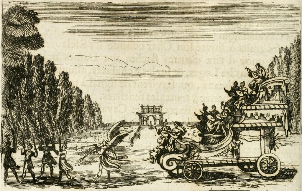 An illustration from Traité des tournois, joustes, carrousels, et autres spectacles publics, 1669, leaf 311