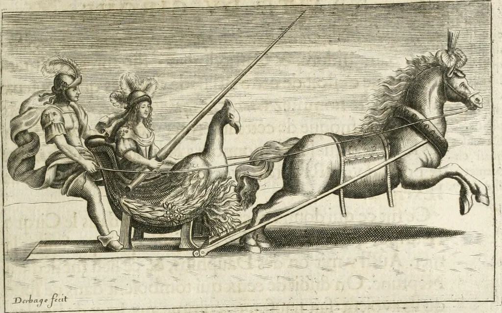 An illustration from Traité des tournois, joustes, carrousels, et autres spectacles publics, 1669, leaf 72