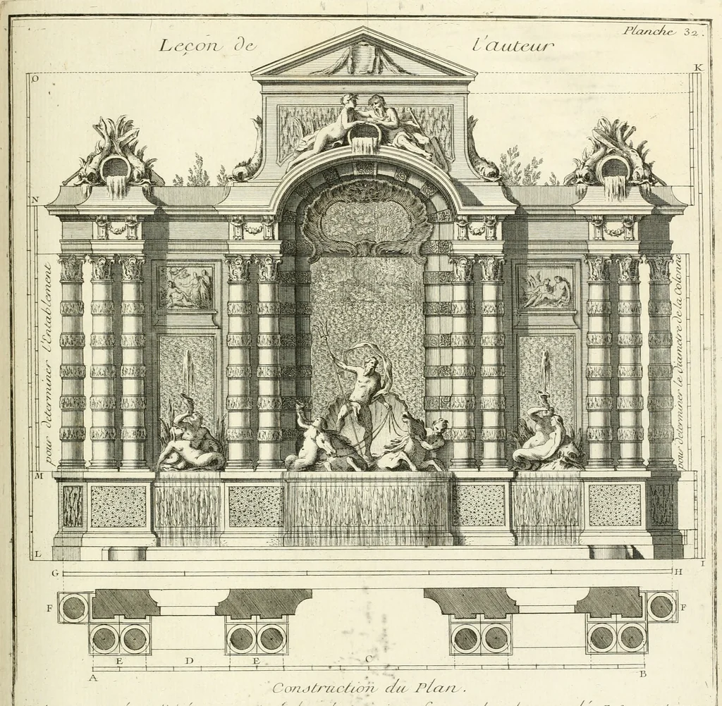 An illustration from Traité du beau essentiel dans les arts : appliqué particulièrement à l'architecture, et démontré phisiquement et par l'expérience ..., 1752, leaf 186