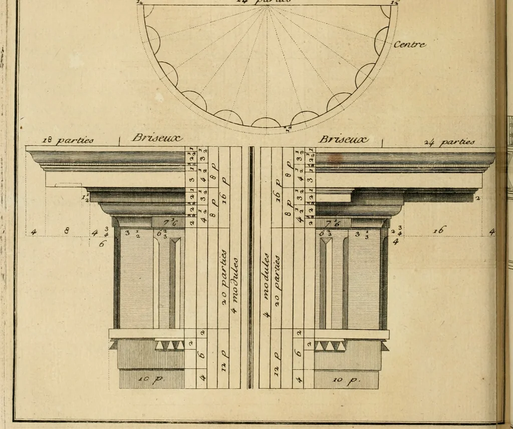 An illustration from Traité du beau essentiel dans les arts : appliqué particulièrement à l'architecture, et démontré phisiquement et par l'expérience ..., 1752, leaf 313