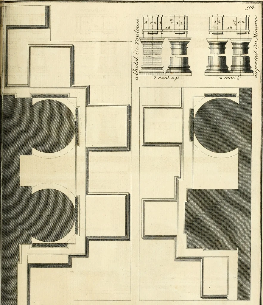 An illustration from Traité du beau essentiel dans les arts : appliqué particulièrement à l'architecture, et démontré phisiquement et par l'expérience ..., 1752, leaf 318