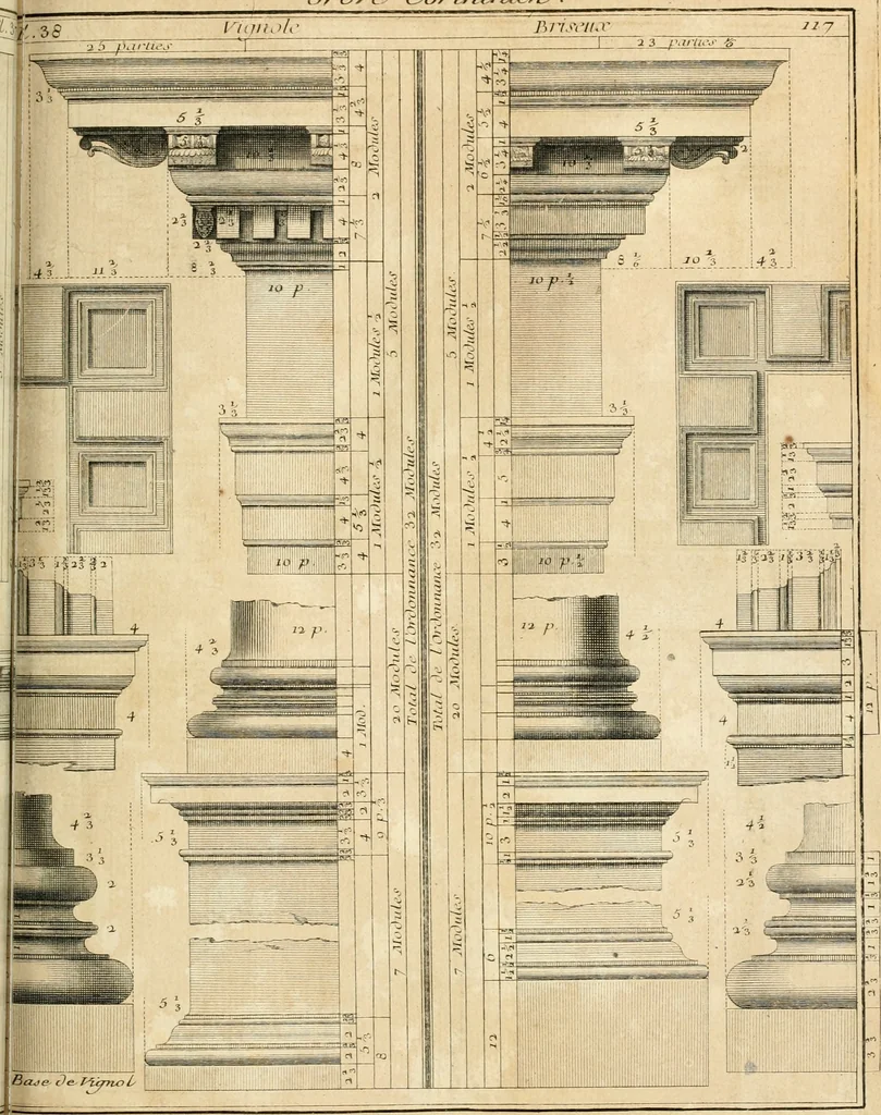 An illustration from Traité du beau essentiel dans les arts : appliqué particulièrement à l'architecture, et démontré phisiquement et par l'expérience ..., 1752, leaf 352