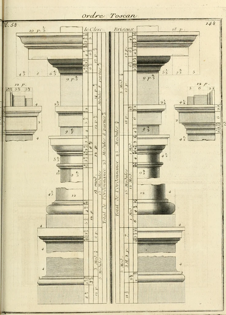 An illustration from Traité du beau essentiel dans les arts : appliqué particulièrement à l'architecture, et démontré phisiquement et par l'expérience ..., 1752, leaf 394
