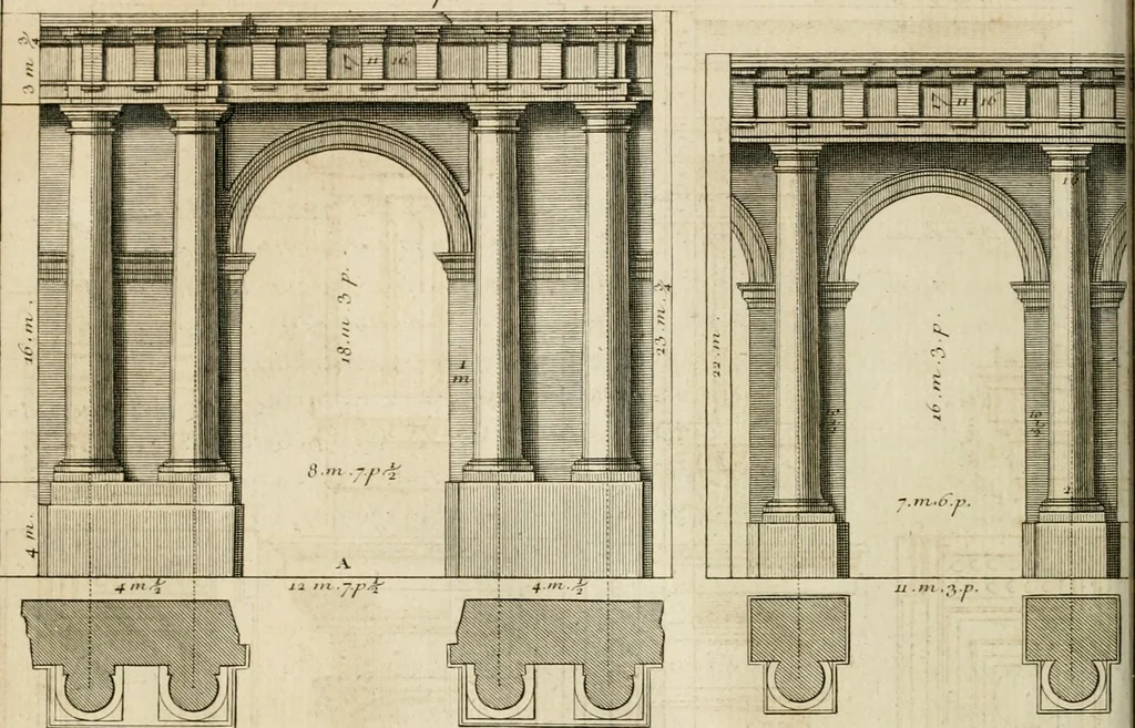 An illustration from Traité du beau essentiel dans les arts : appliqué particulièrement à l'architecture, et démontré phisiquement et par l'expérience ..., 1752, leaf 399