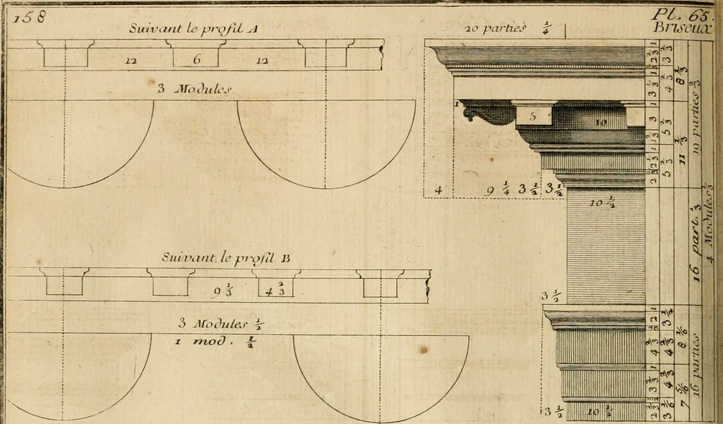 An illustration from Traité du beau essentiel dans les arts : appliqué particulièrement à l'architecture, et démontré phisiquement et par l'expérience ..., 1752, leaf 411