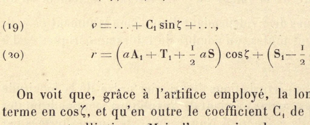 An illustration from Traité de mécanique céleste, 1889, leaf 372