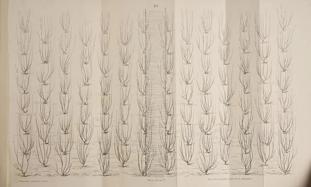 An illustration from Traité pratique de la culture de l'osier et de son usage dans l'industrie de la vannerie fine et commune ... suivi d'un aperçu sur l'art du vannier, 1855, leaf 19
