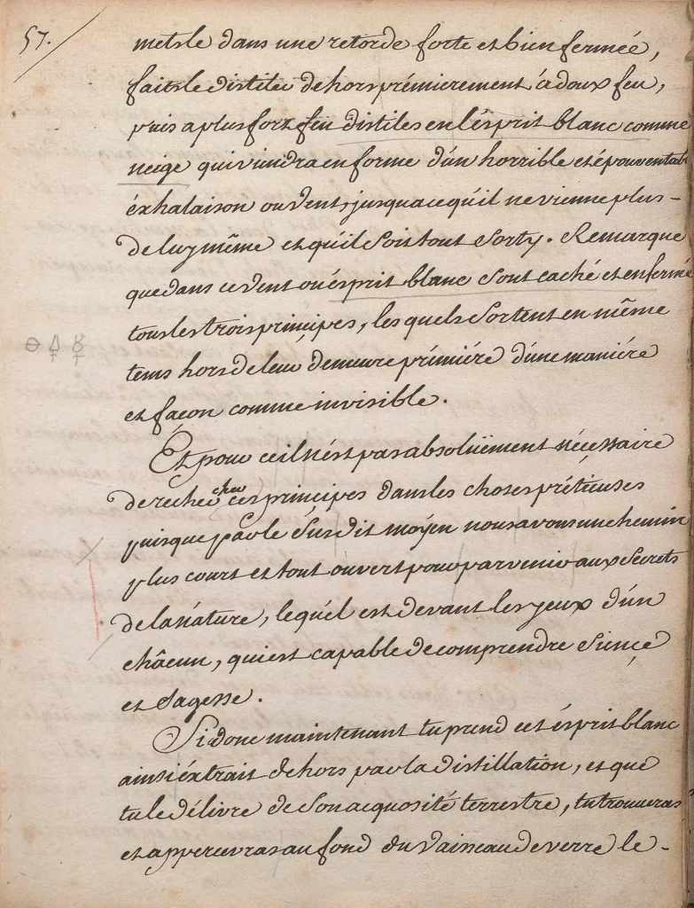 An illustration from Traité du grand oeuvre, ou, Troisième partie du testament de Frère Basile Valentin [manuscript.], 1651, leaf 71