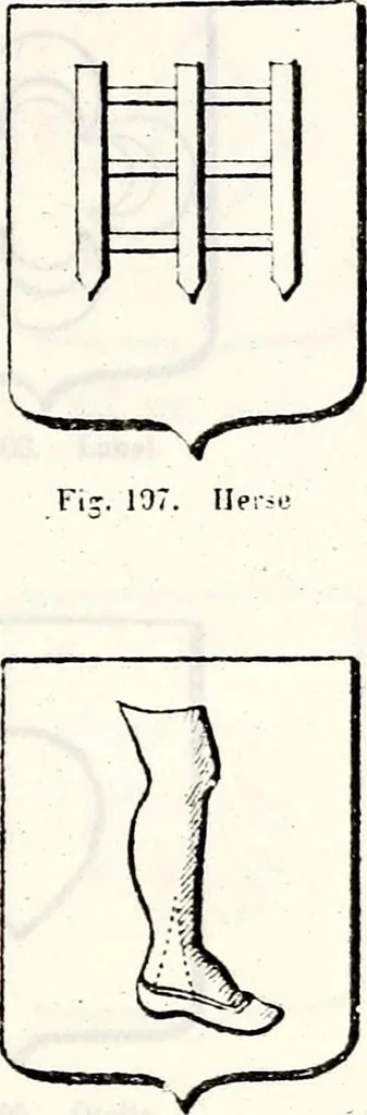 An illustration from Traité élémentaire du blason, 1872, leaf 140