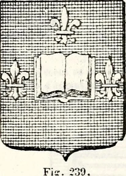An illustration from Traité élémentaire du blason, 1872, leaf 158