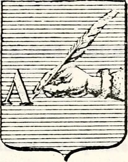 An illustration from Traité élémentaire du blason, 1872, leaf 160