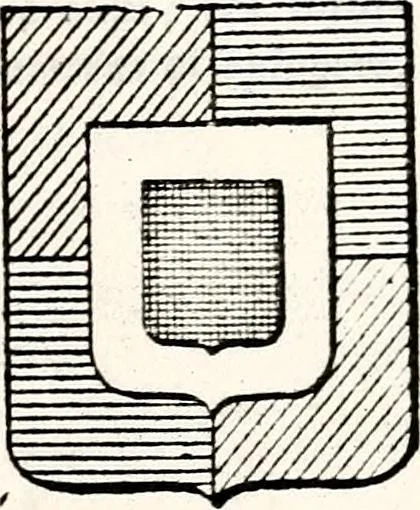 An illustration from Traité élémentaire du blason, 1872, leaf 168