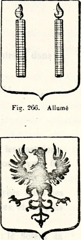 An illustration from Traité élémentaire du blason, 1872, leaf 170