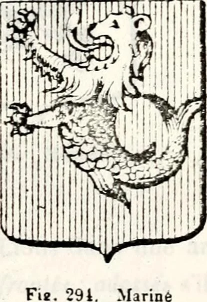 An illustration from Traité élémentaire du blason, 1872, leaf 190