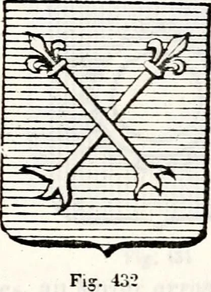 An illustration from Traité élémentaire du blason, 1872, leaf 302