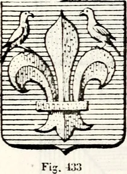 An illustration from Traité élémentaire du blason, 1872, leaf 302