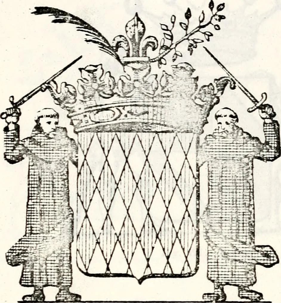 An illustration from Traité élémentaire du blason, 1872, leaf 346