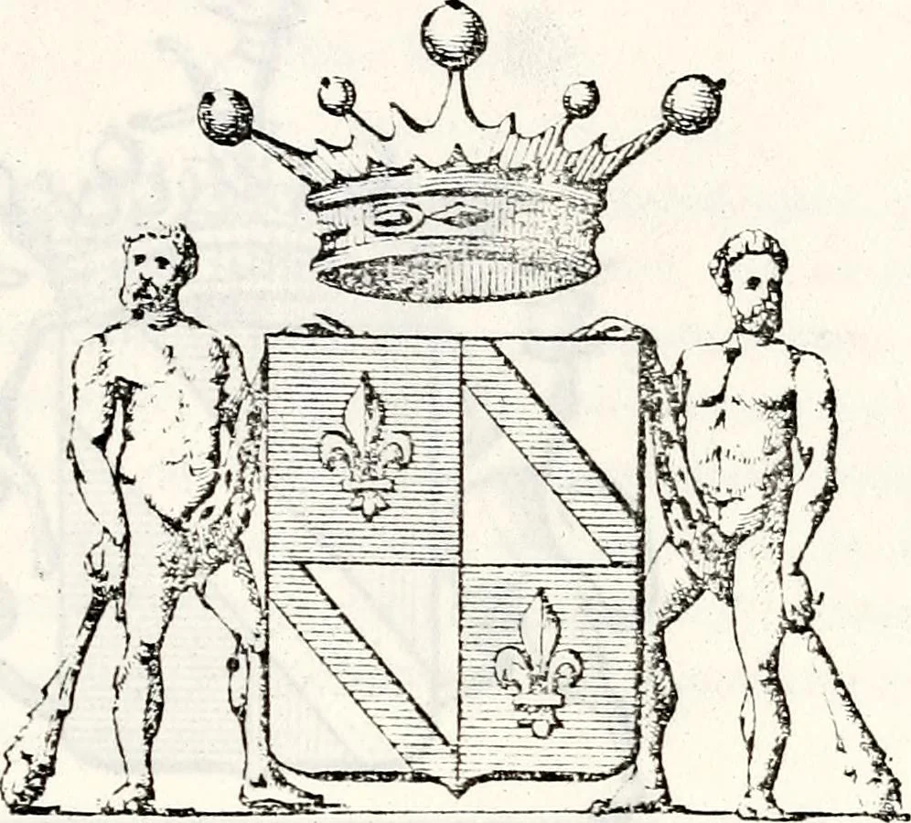 An illustration from Traité élémentaire du blason, 1872, leaf 348