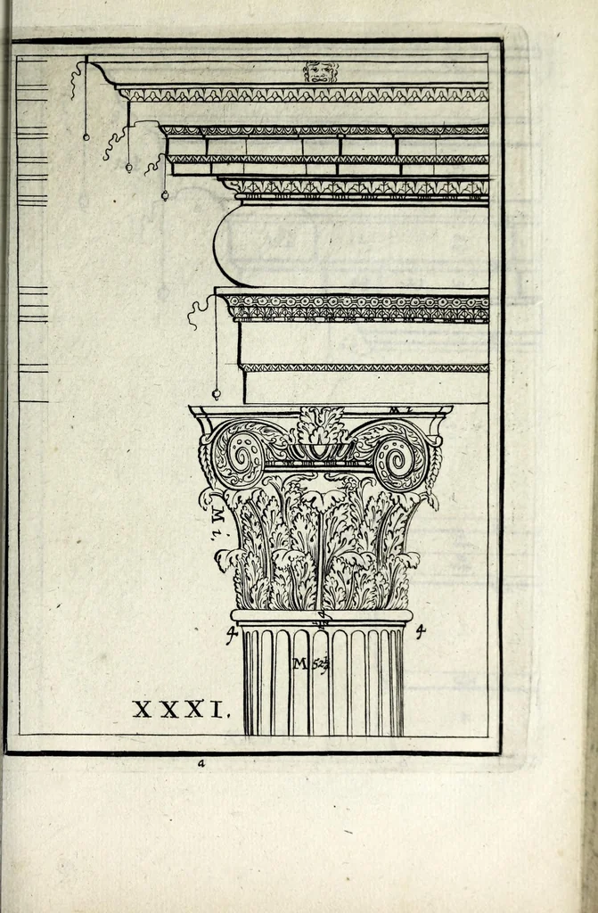 An illustration from Traitté des cinq ordres d'architecture dont se sont servi les anciens, 1682, leaf 105