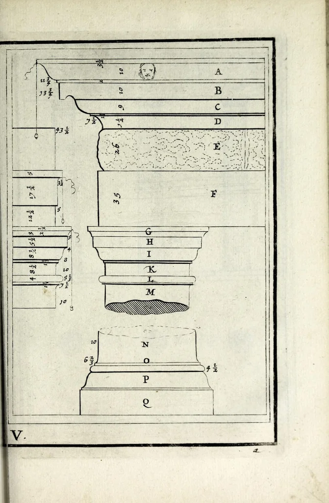 An illustration from Traitté des cinq ordres d'architecture dont se sont servi les anciens, 1682, leaf 53