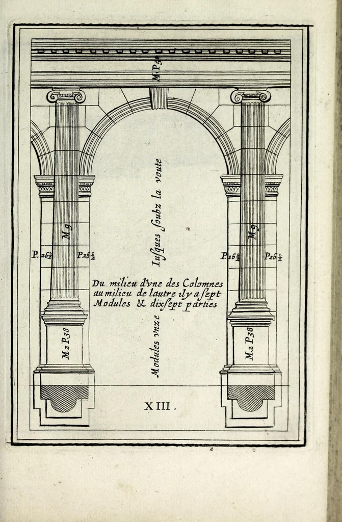 An illustration from Traitté des cinq ordres d'architecture dont se sont servi les anciens, 1682, leaf 69