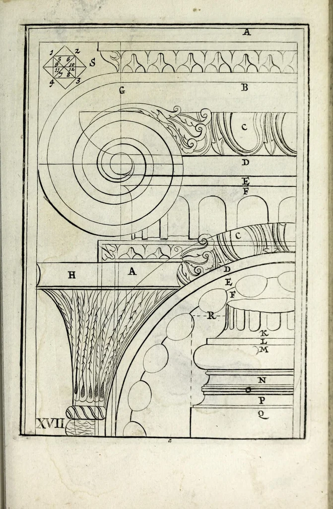 An illustration from Traitté des cinq ordres d'architecture dont se sont servi les anciens, 1682, leaf 77