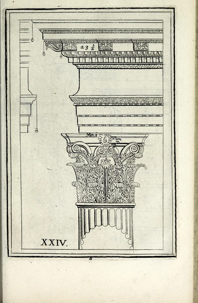 An illustration from Traitté des cinq ordres d'architecture dont se sont servi les anciens, 1682, leaf 91