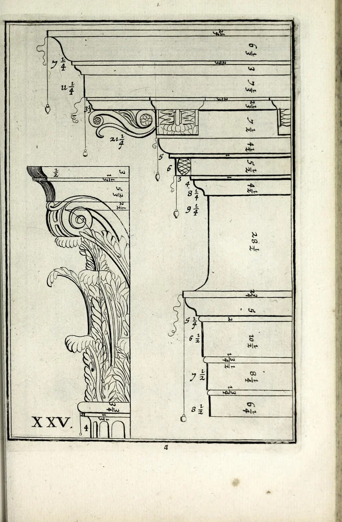 An illustration from Traitté des cinq ordres d'architecture dont se sont servi les anciens, 1682, leaf 93