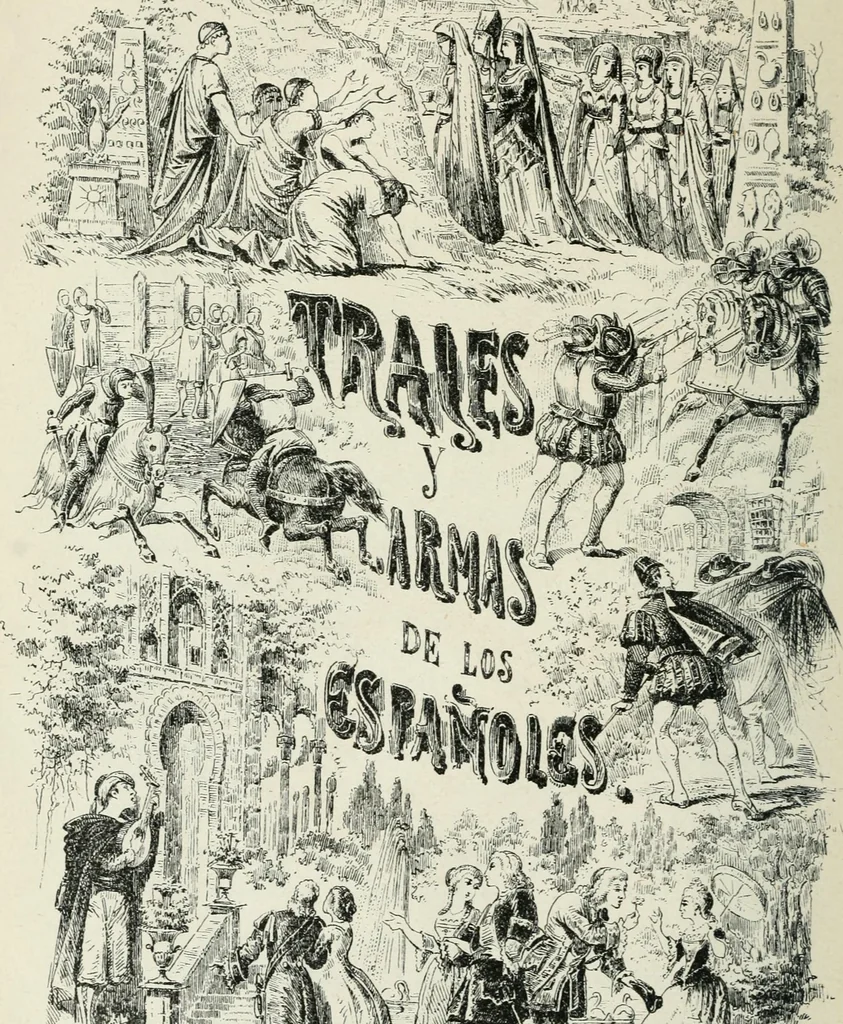 An illustration from Trajes y armas de los españoles desde los tiempos prehistóricos hasta los primeros años del siglo XIX, 1877, leaf 167