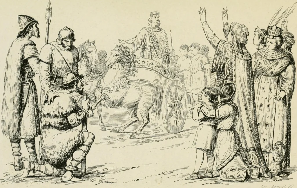 An illustration from Trajes y armas de los españoles desde los tiempos prehistóricos hasta los primeros años del siglo XIX, 1877, leaf 184