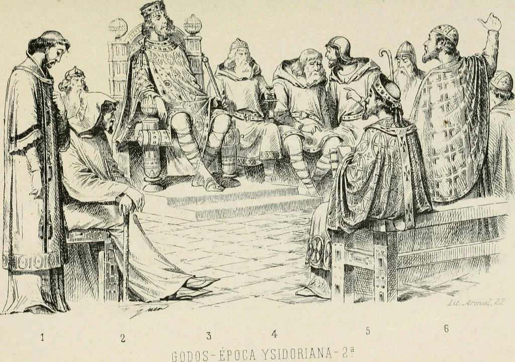 An illustration from Trajes y armas de los españoles desde los tiempos prehistóricos hasta los primeros años del siglo XIX, 1877, leaf 187