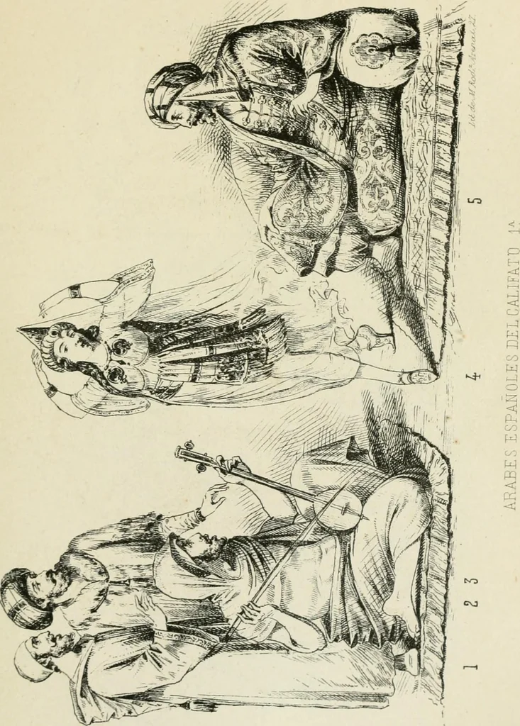 An illustration from Trajes y armas de los españoles desde los tiempos prehistóricos hasta los primeros años del siglo XIX, 1877, leaf 190