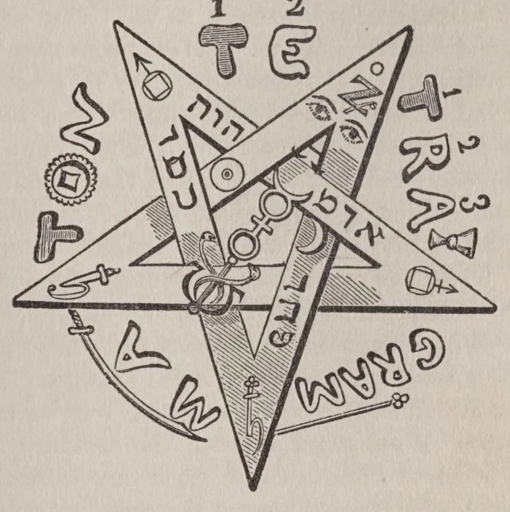 An illustration from Transcendental magic, its doctrine and ritual,, 1910, leaf 93