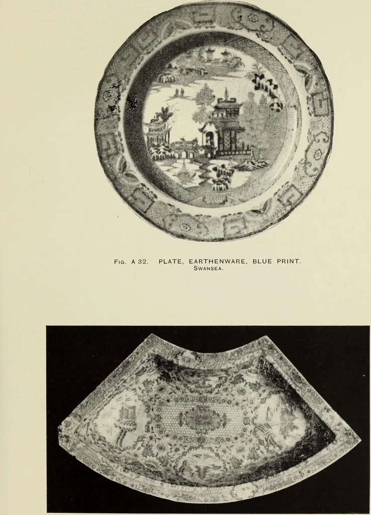 An illustration from Transfer printing on enamels, porcelain and pottery : its origin and development in the United Kingdom, 1907, leaf 100