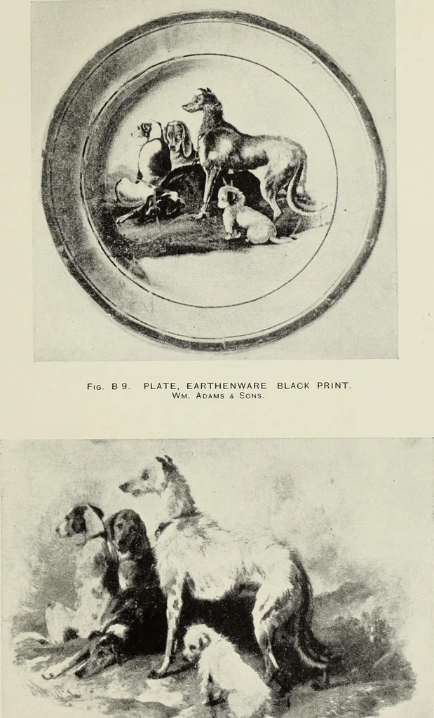 An illustration from Transfer printing on enamels, porcelain and pottery : its origin and development in the United Kingdom, 1907, leaf 124