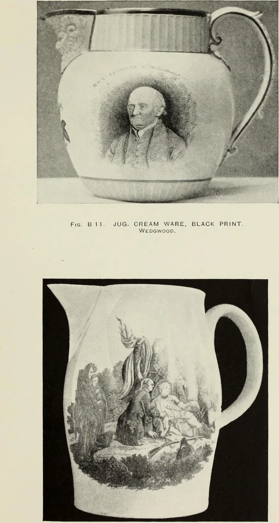 An illustration from Transfer printing on enamels, porcelain and pottery : its origin and development in the United Kingdom, 1907, leaf 128