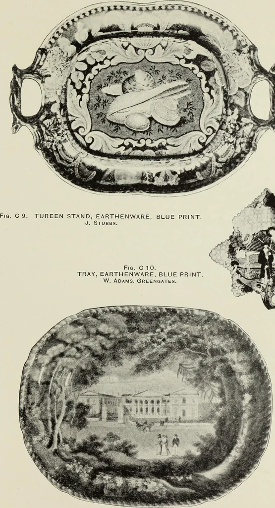 An illustration from Transfer printing on enamels, porcelain and pottery : its origin and development in the United Kingdom, 1907, leaf 172